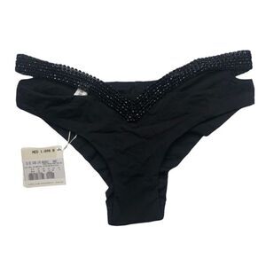 La Perla Glimmering Black Embellished Side Bikini Brief